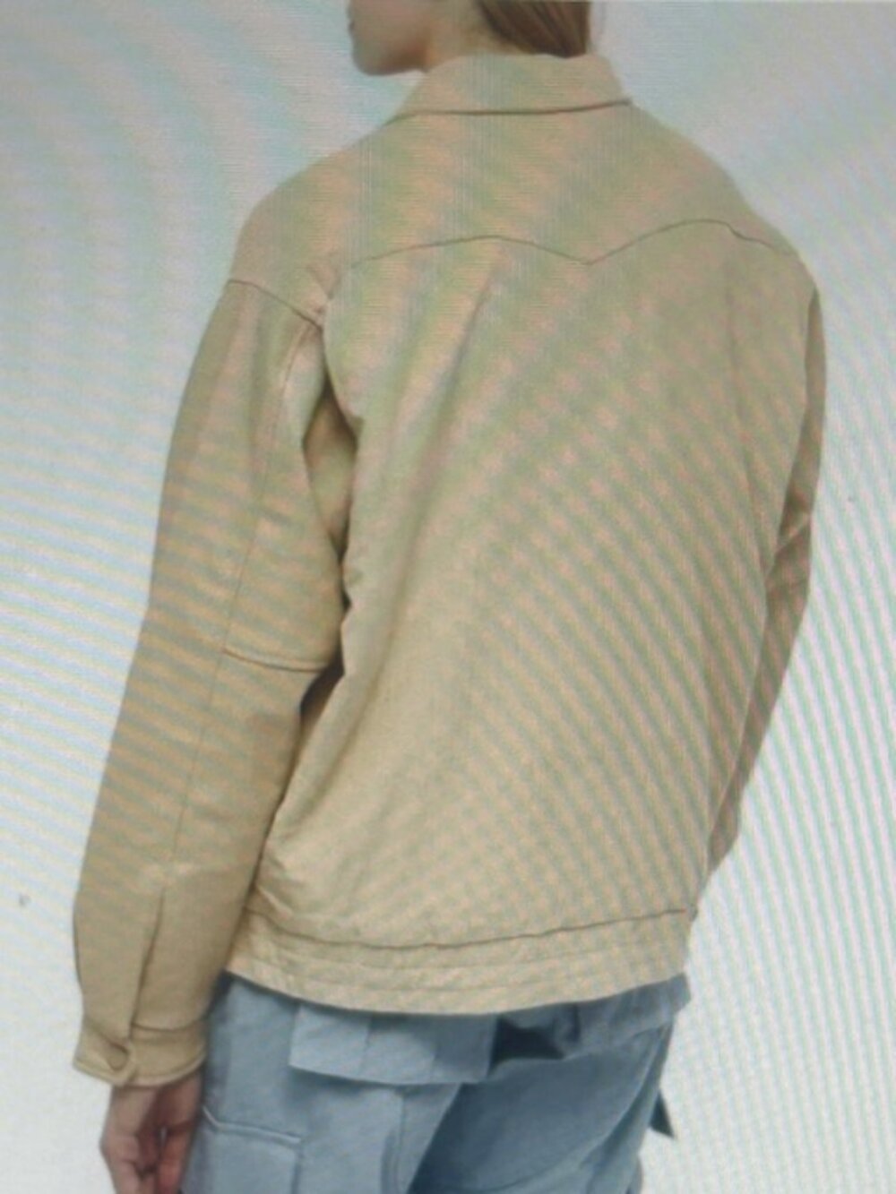 Free People House of Sunny Take a Trip Stone Tan Cord Quilt Bomber Jacket NEW - Picture 2 of 16